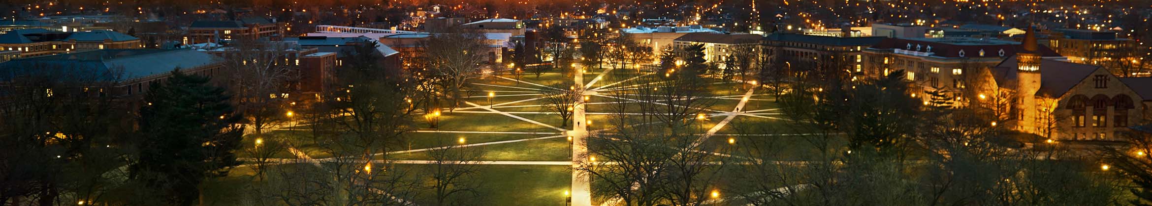 The oval at night