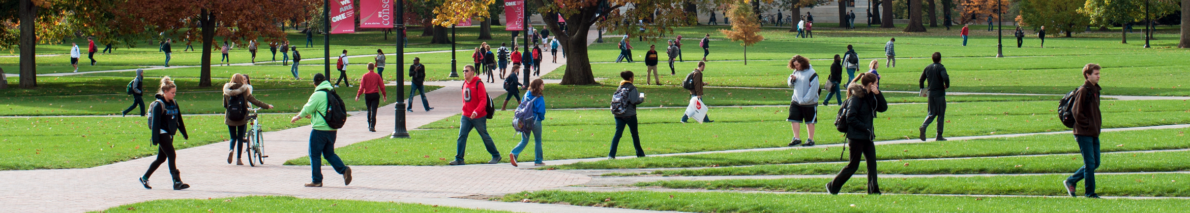 Students on the oval